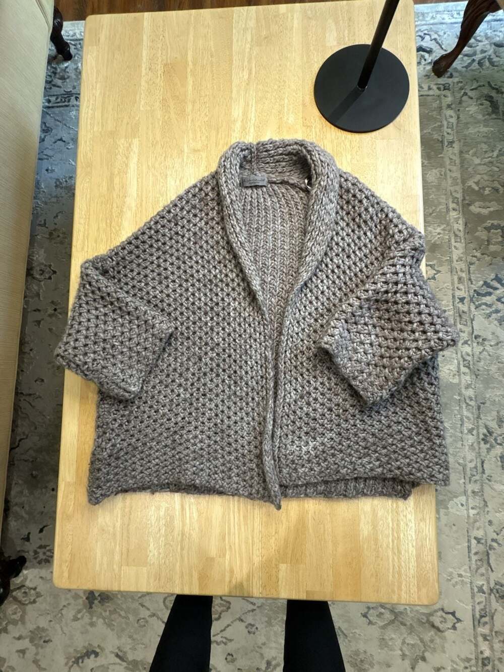 NWT Elsamanda Open Drape Cardigan Size Small Sweater 3/4 Sleeves Made in Italy